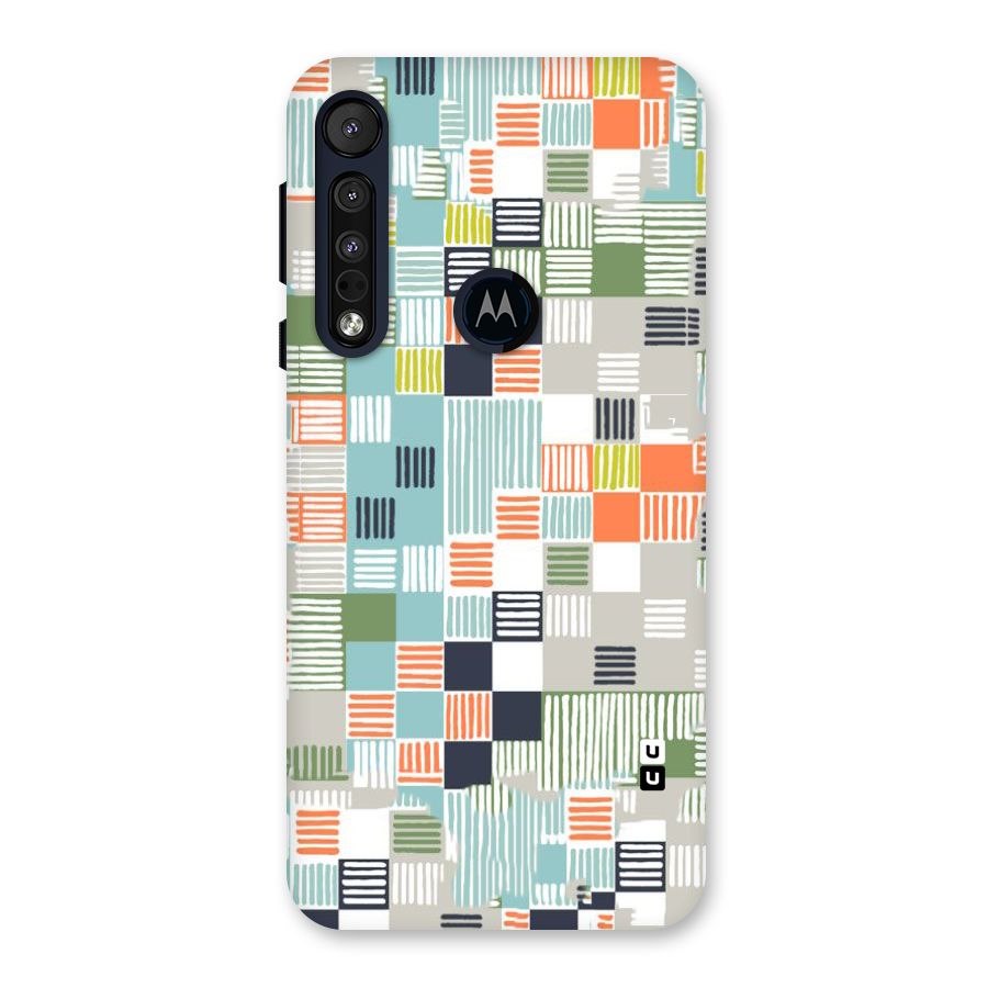 Tiny Boxes Stripes Back Case for Motorola One Macro