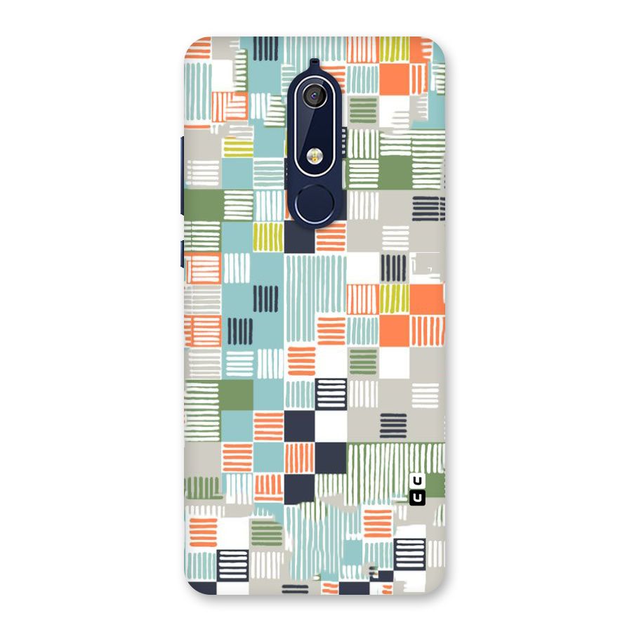 Tiny Boxes Stripes Back Case for Nokia 5.1