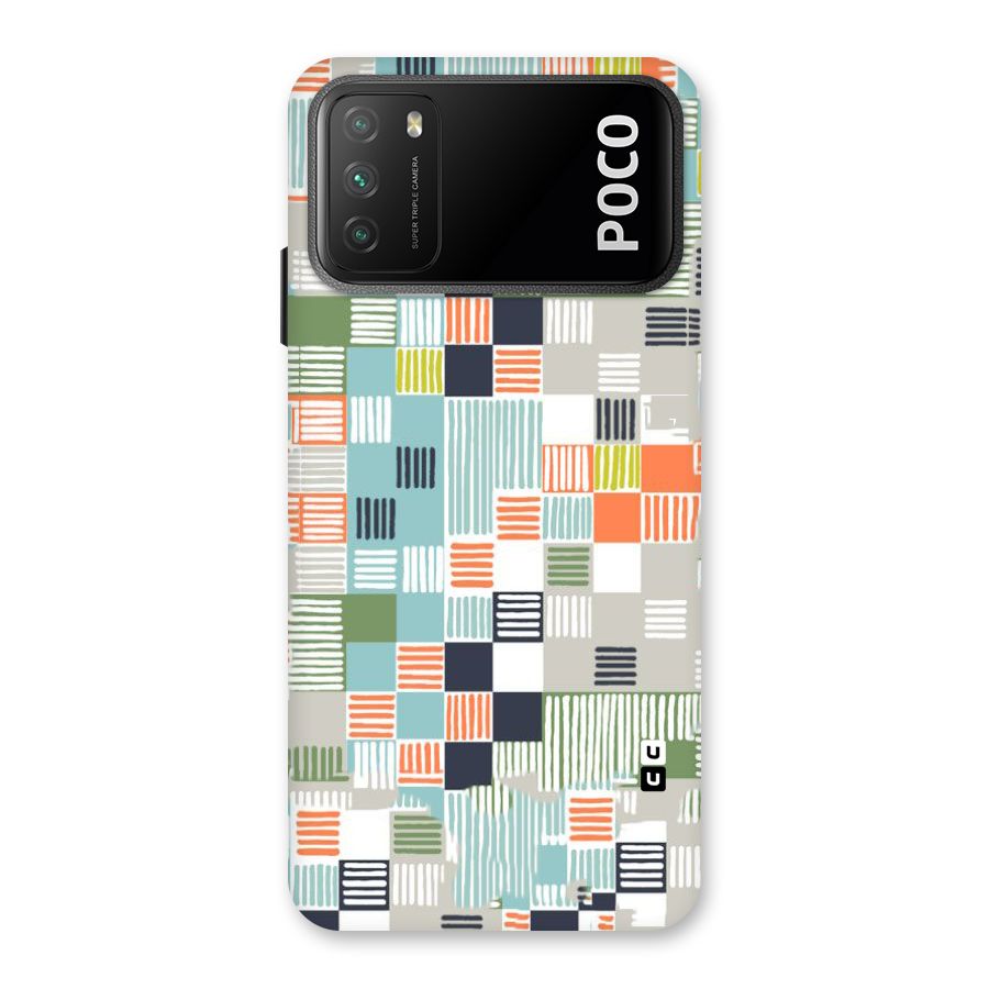 Tiny Boxes Stripes Back Case for Poco M3
