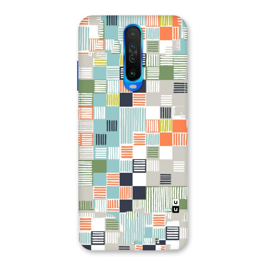Tiny Boxes Stripes Back Case for Poco X2