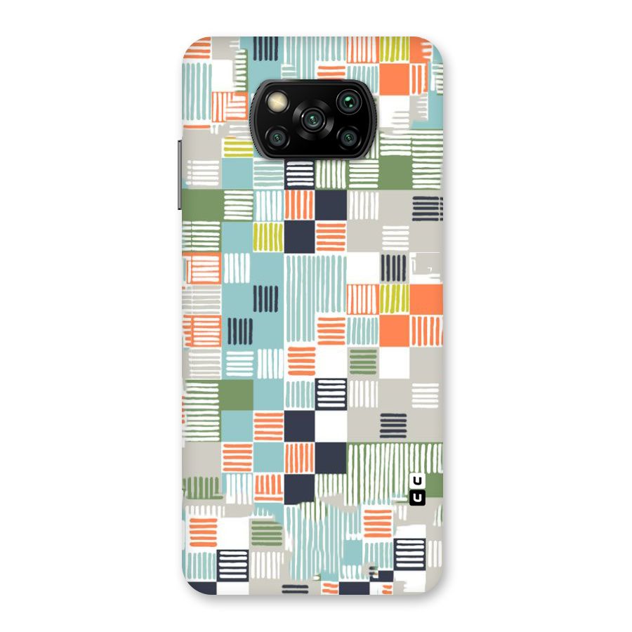 Tiny Boxes Stripes Back Case for Poco X3