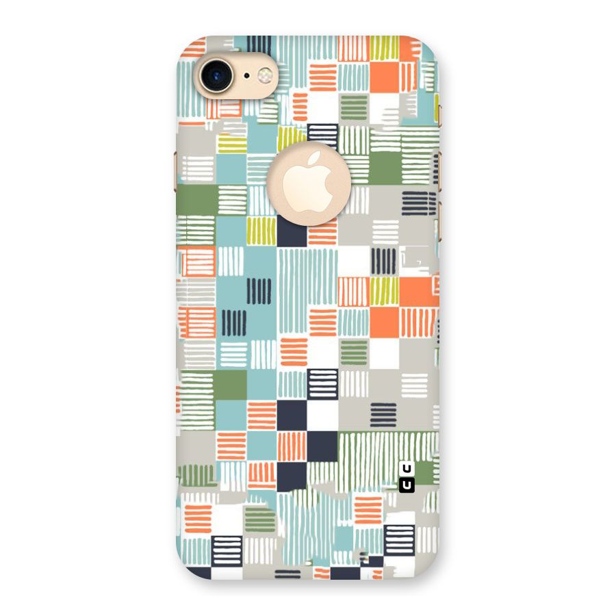 Tiny Boxes Stripes Back Case for iPhone 7 Logo Cut
