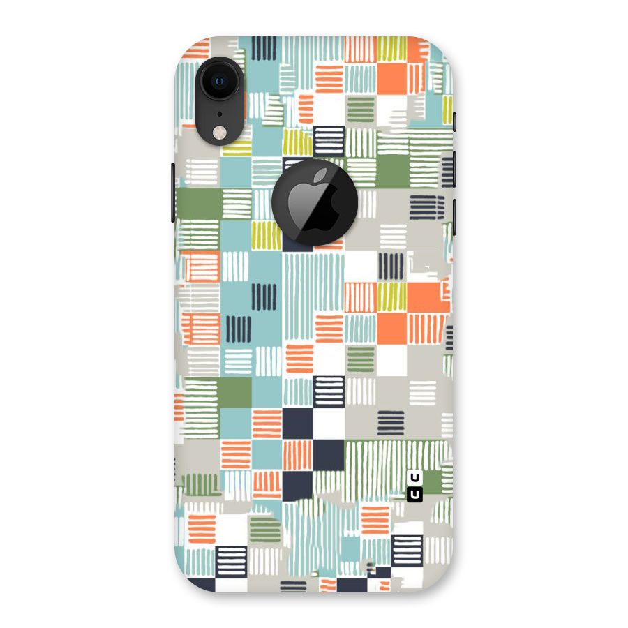 Tiny Boxes Stripes Back Case for iPhone XR Logo Cut