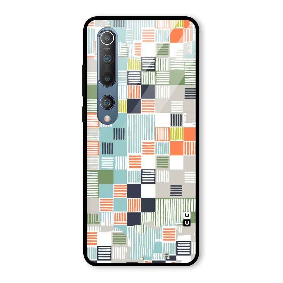 Tiny Boxes Stripes Glass Back Case for Mi 10