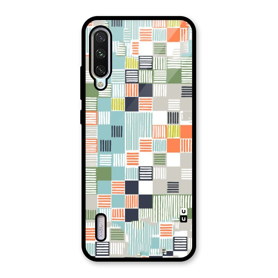 Tiny Boxes Stripes Glass Back Case for Mi A3