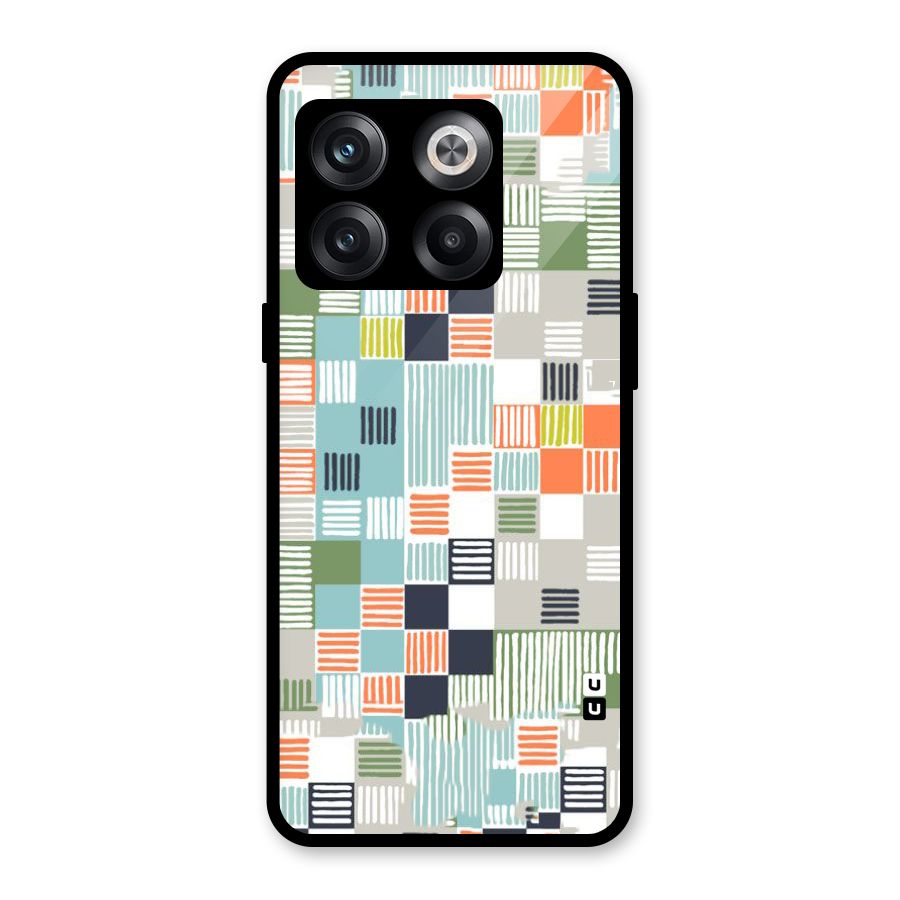 Tiny Boxes Stripes Glass Back Case for OnePlus 10T