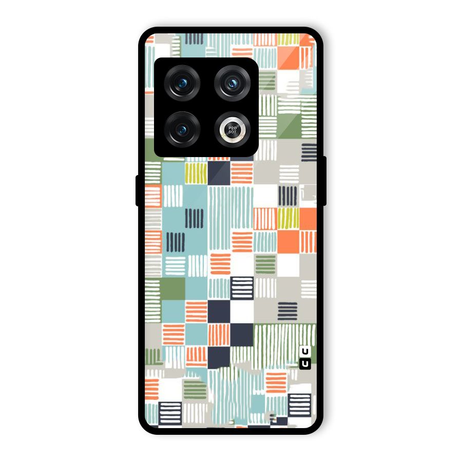 Tiny Boxes Stripes Glass Back Case for OnePlus 10 Pro 5G