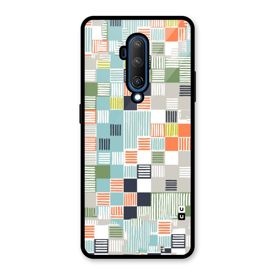 Tiny Boxes Stripes Glass Back Case for OnePlus 7T Pro