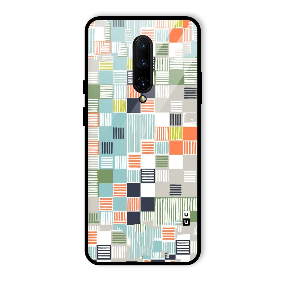 Tiny Boxes Stripes Glass Back Case for OnePlus 7 Pro