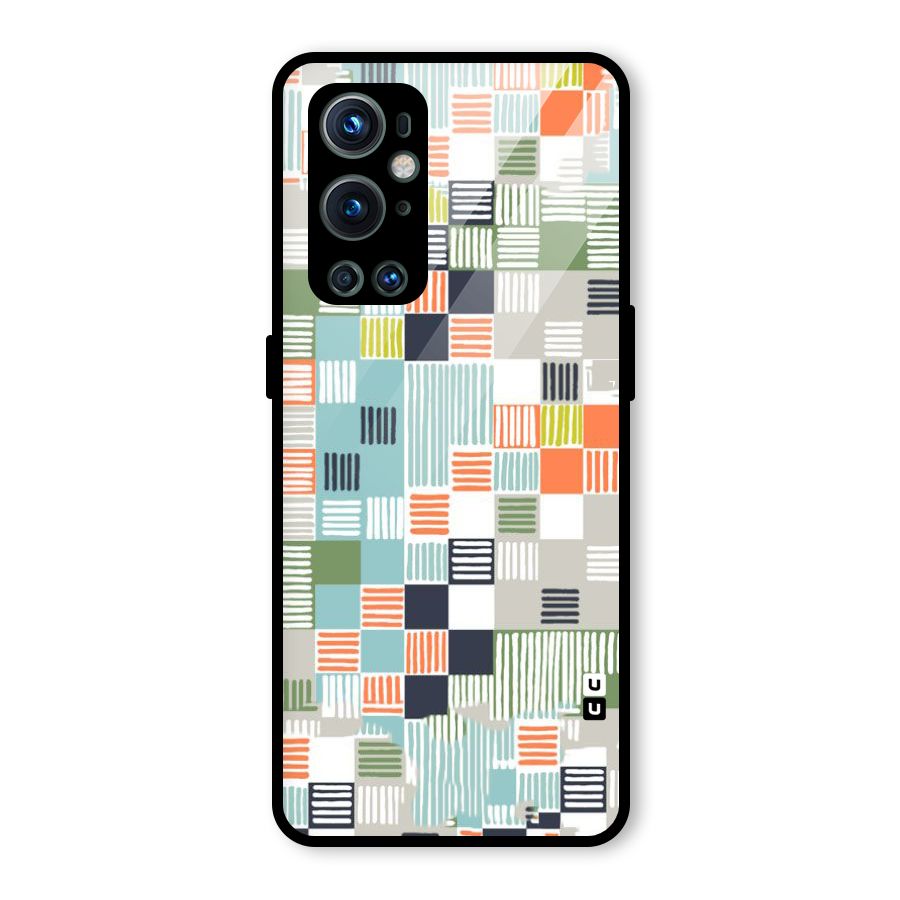 Tiny Boxes Stripes Glass Back Case for OnePlus 9 Pro