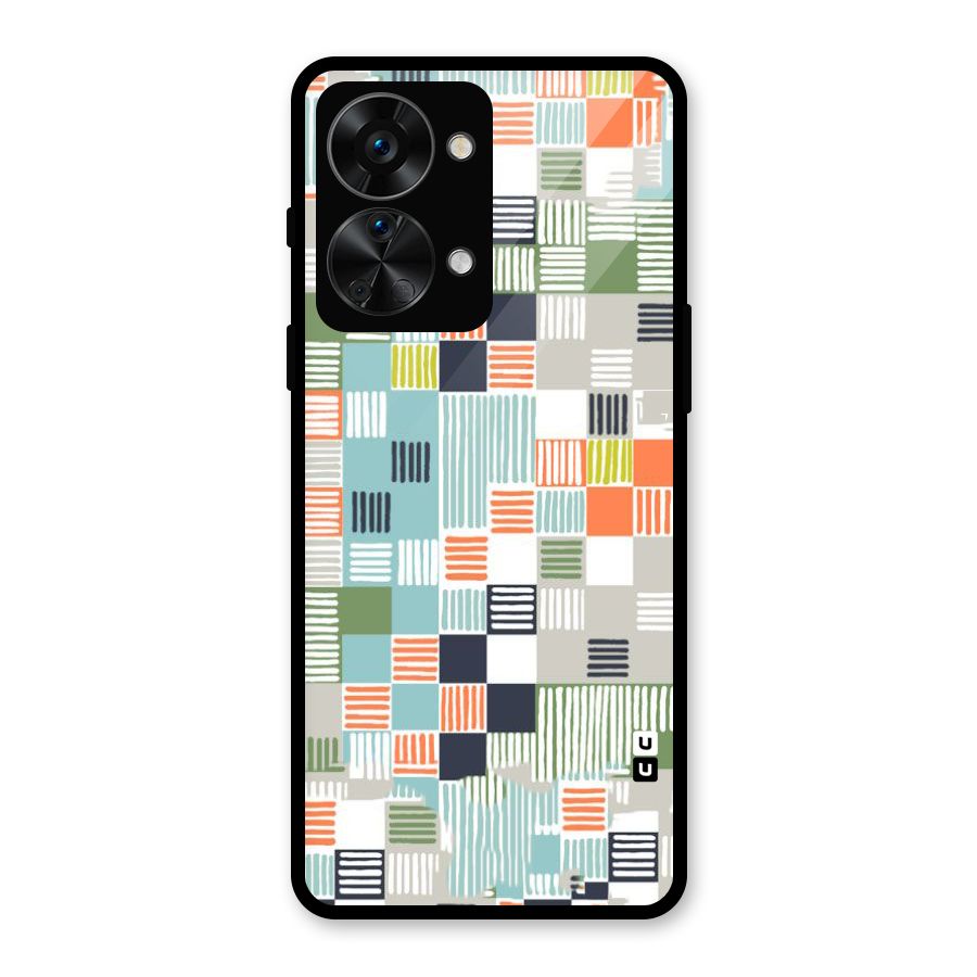 Tiny Boxes Stripes Glass Back Case for OnePlus Nord 2T