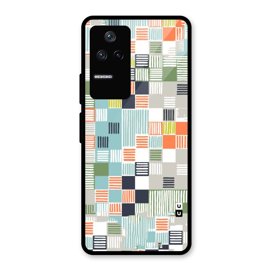 Tiny Boxes Stripes Glass Back Case for Poco F4 5G