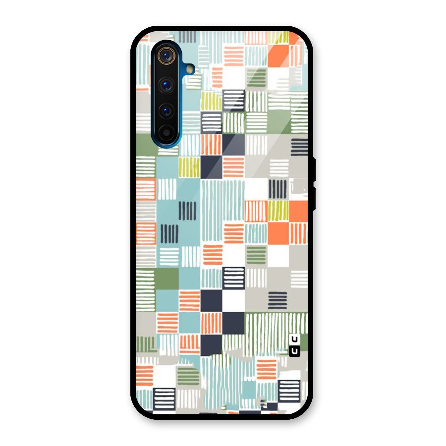 Tiny Boxes Stripes Glass Back Case for Realme 6 Pro