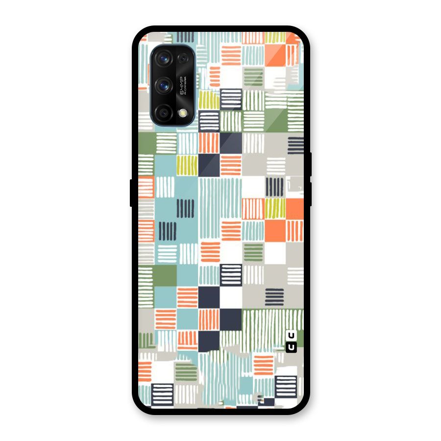 Tiny Boxes Stripes Glass Back Case for Realme 7 Pro