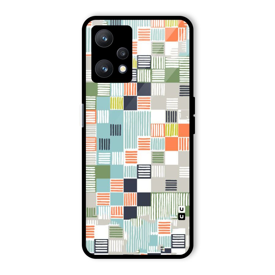 Tiny Boxes Stripes Glass Back Case for Realme 9 Pro 5G