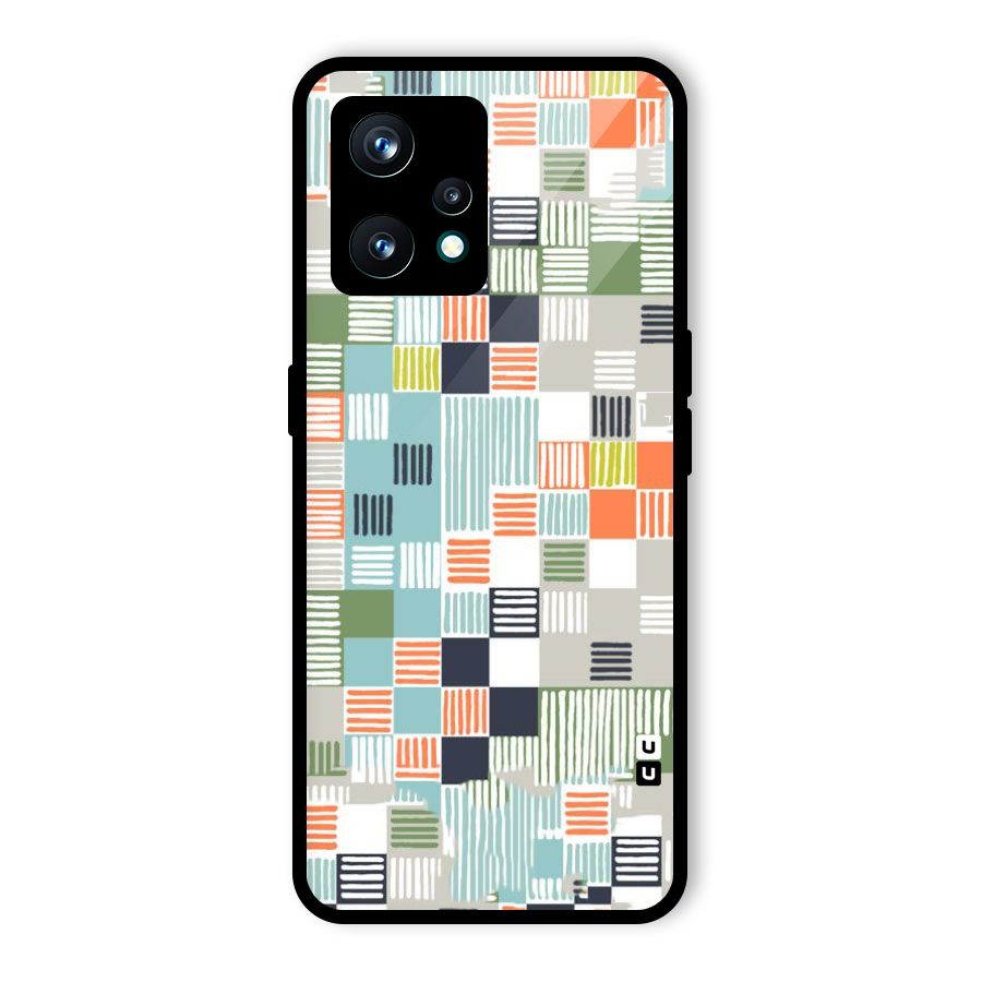 Tiny Boxes Stripes Glass Back Case for Realme 9 Pro Plus 5G