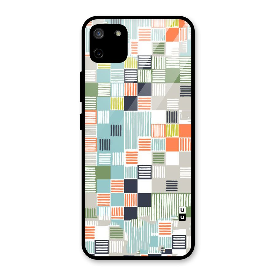 Tiny Boxes Stripes Glass Back Case for Realme C11