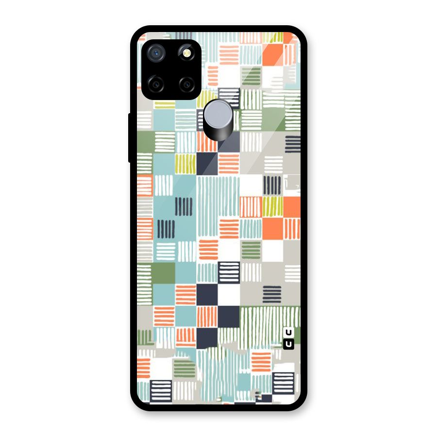 Tiny Boxes Stripes Glass Back Case for Realme C15