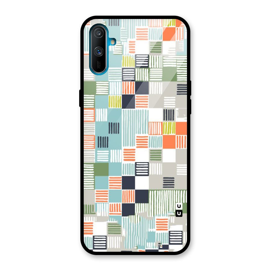 Tiny Boxes Stripes Glass Back Case for Realme C3
