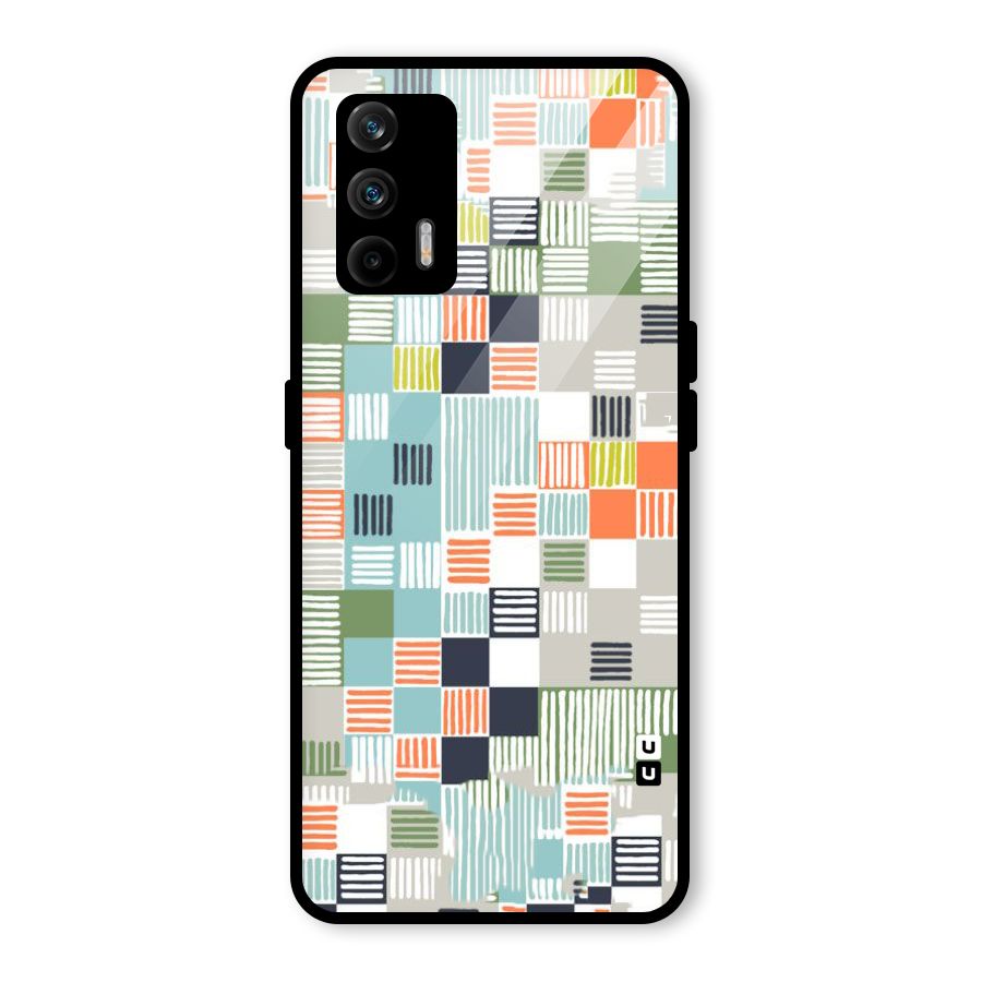 Tiny Boxes Stripes Glass Back Case for Realme GT 5G