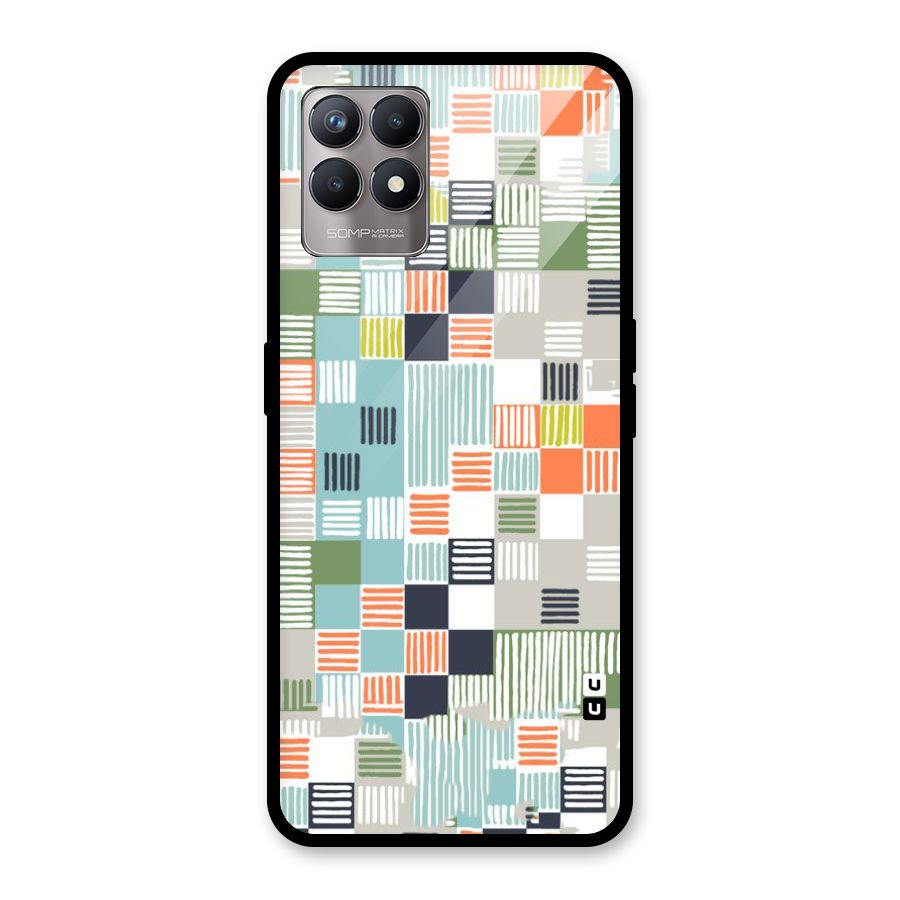 Tiny Boxes Stripes Glass Back Case for Realme Narzo 50