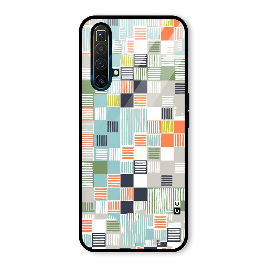 Tiny Boxes Stripes Glass Back Case for Realme X3 SuperZoom