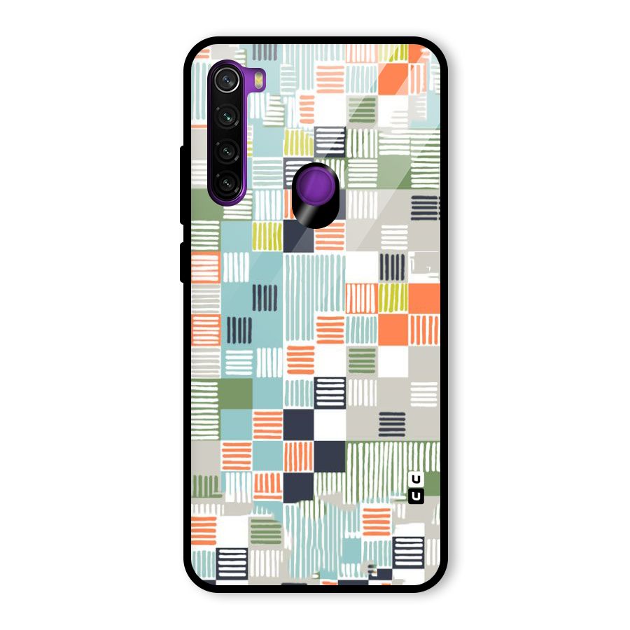 Tiny Boxes Stripes Glass Back Case for Redmi Note 8