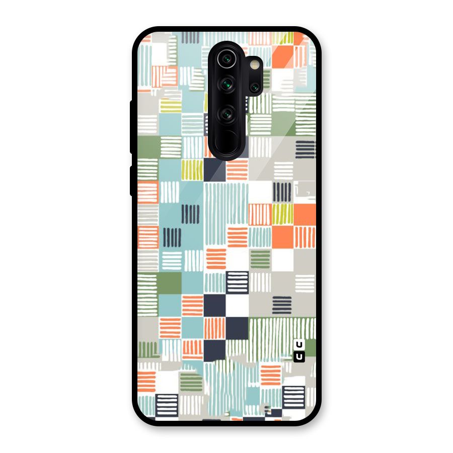 Tiny Boxes Stripes Glass Back Case for Redmi Note 8 Pro