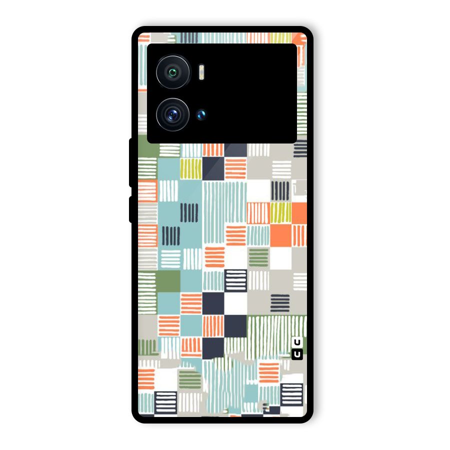 Tiny Boxes Stripes Glass Back Case for Vivo iQOO 9 Pro