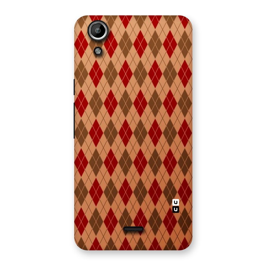 Tiny Checks Diamond Back Case for Micromax Canvas Selfie Lens Q345