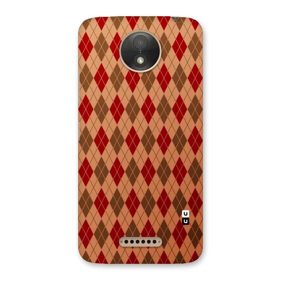 Tiny Checks Diamond Back Case for Moto C Plus