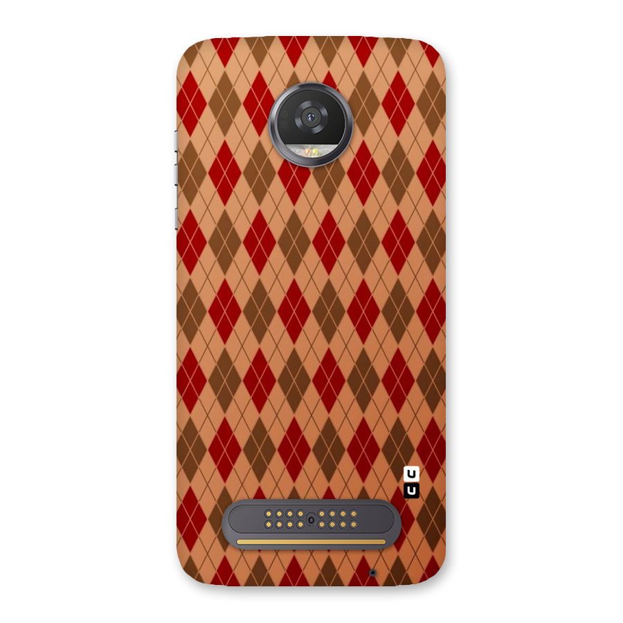 Tiny Checks Diamond Back Case for Moto Z2 Play