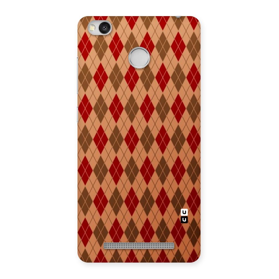 Tiny Checks Diamond Back Case for Redmi 3S Prime