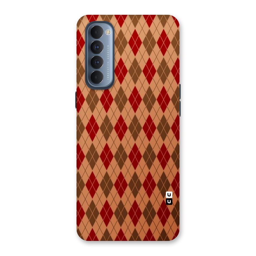 Tiny Checks Diamond Back Case for Reno4 Pro