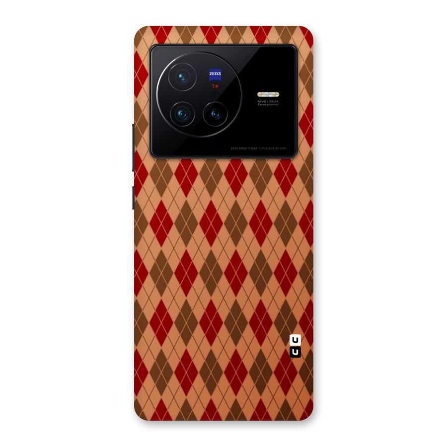 Tiny Checks Diamond Back Case for Vivo X80