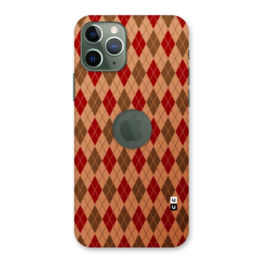 Tiny Checks Diamond Back Case for iPhone 11 Pro Logo  Cut