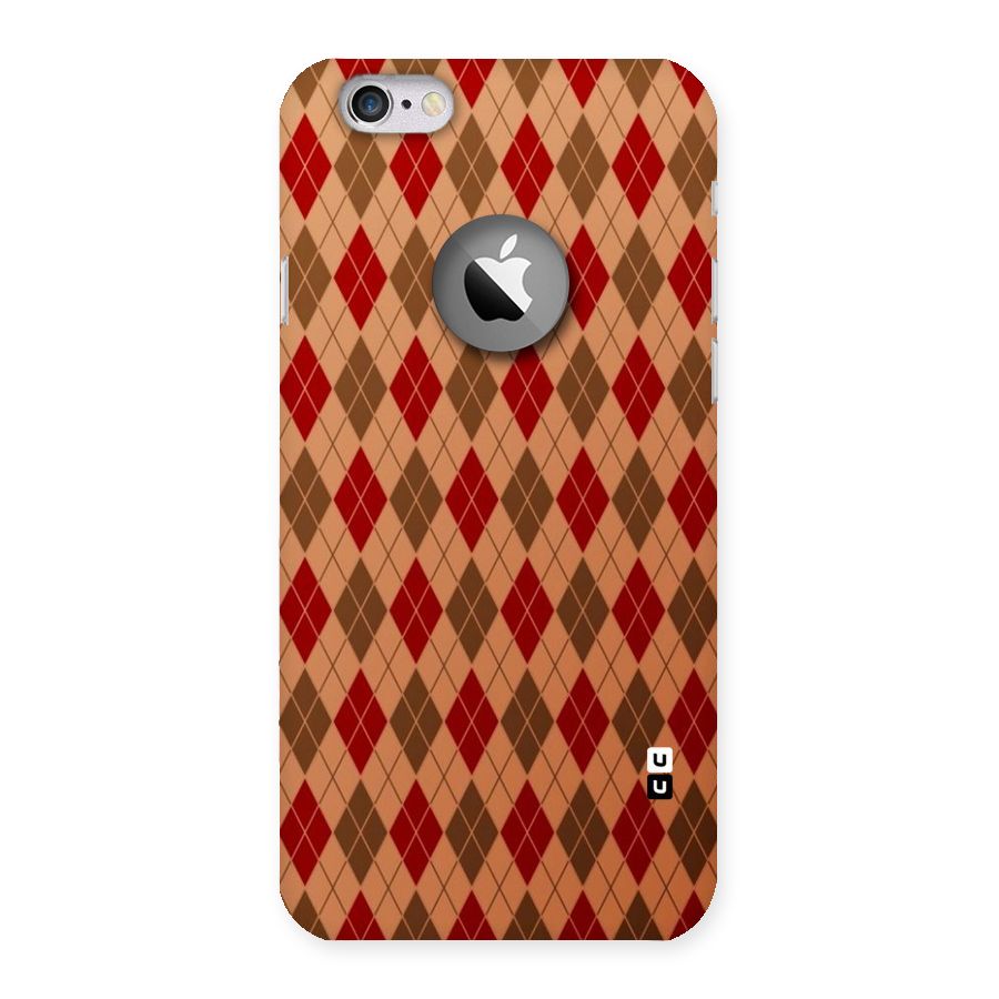 Tiny Checks Diamond Back Case for iPhone 6 Logo Cut