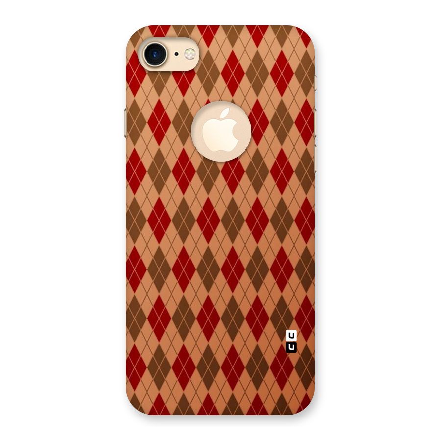 Tiny Checks Diamond Back Case for iPhone 7 Logo Cut
