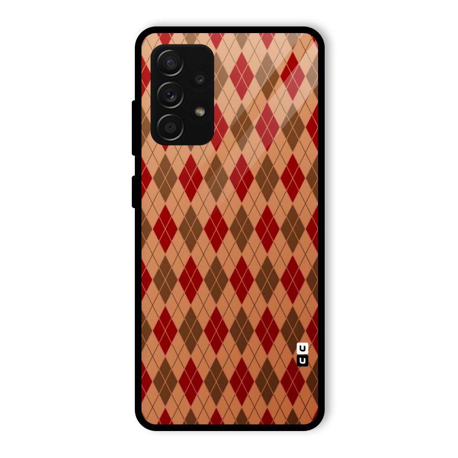Tiny Checks Diamond Glass Back Case for Galaxy A53 5G