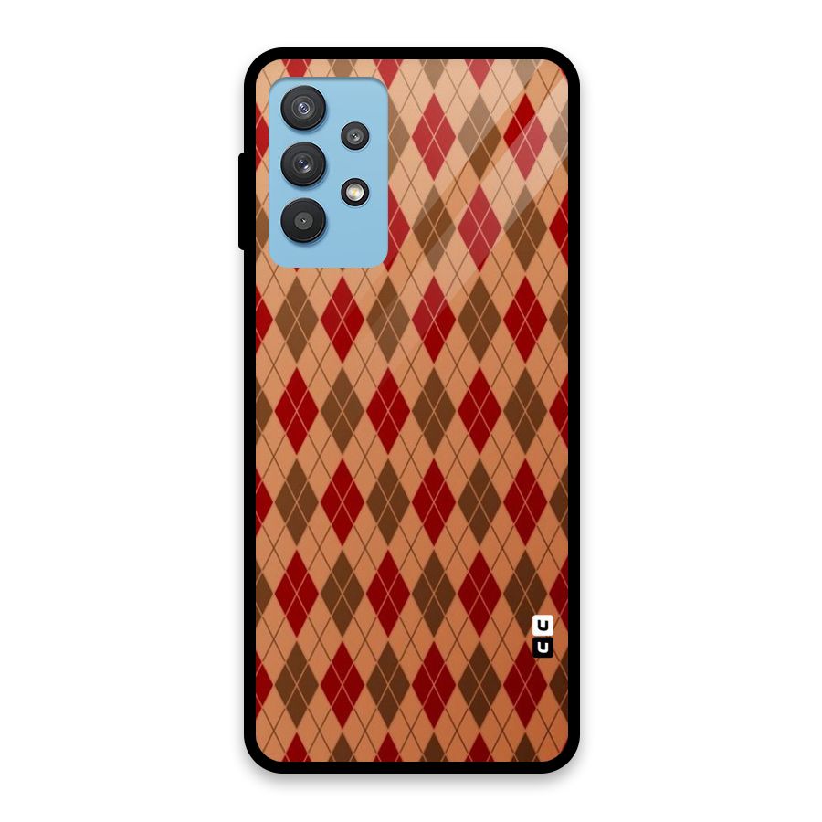 Tiny Checks Diamond Glass Back Case for Galaxy M32 5G