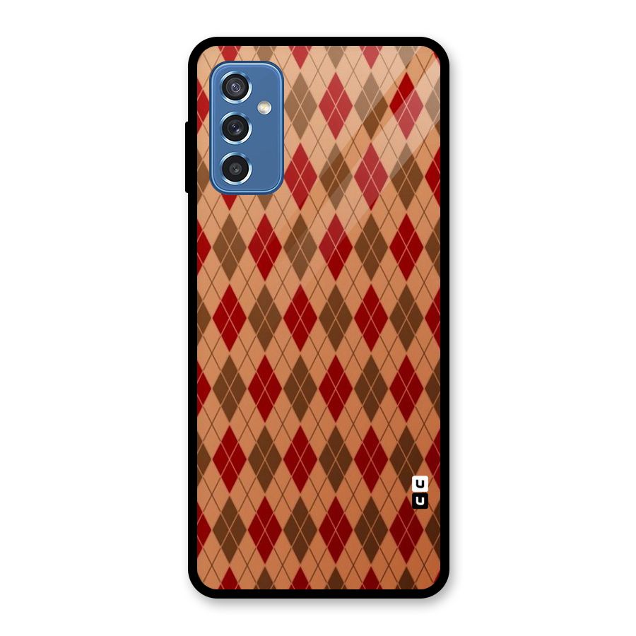 Tiny Checks Diamond Glass Back Case for Galaxy M52 5G