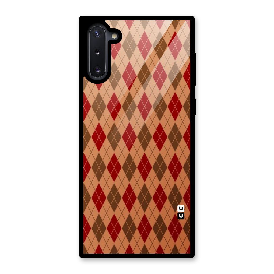 Tiny Checks Diamond Glass Back Case for Galaxy Note 10