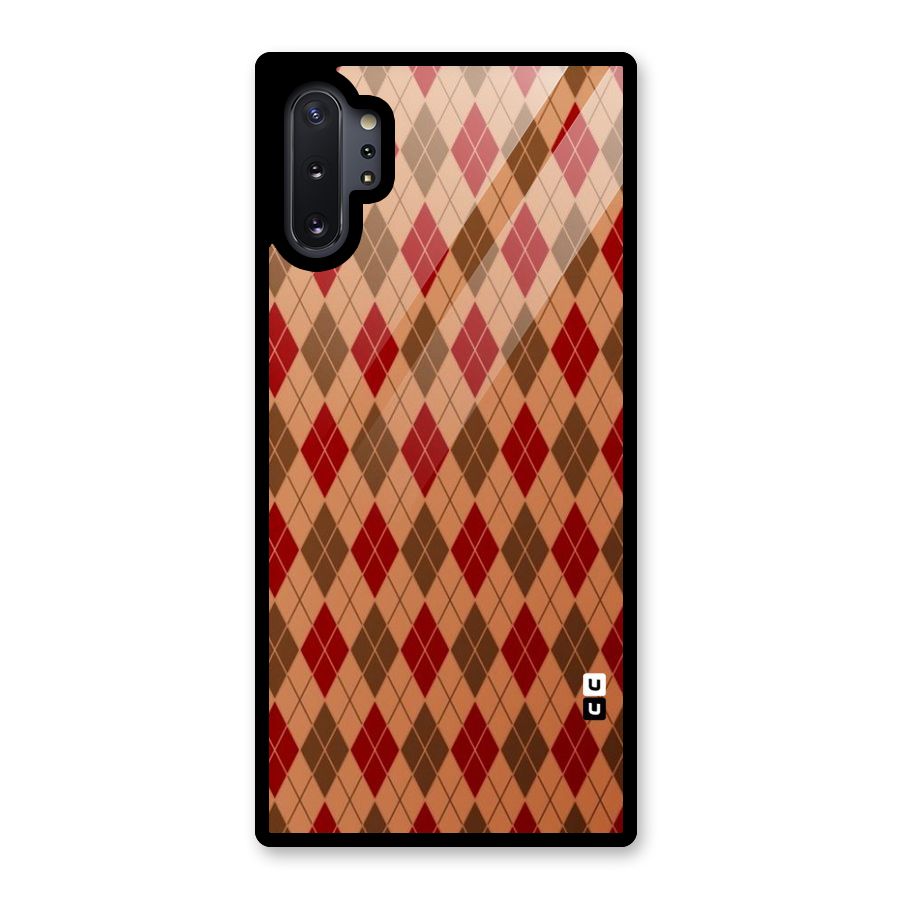 Tiny Checks Diamond Glass Back Case for Galaxy Note 10 Plus