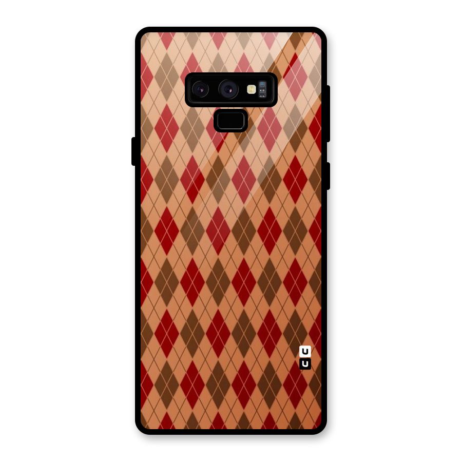Tiny Checks Diamond Glass Back Case for Galaxy Note 9