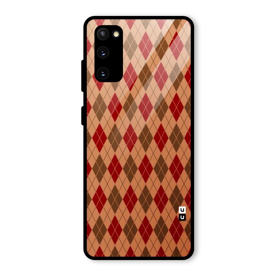 Tiny Checks Diamond Glass Back Case for Galaxy S20 FE 5G