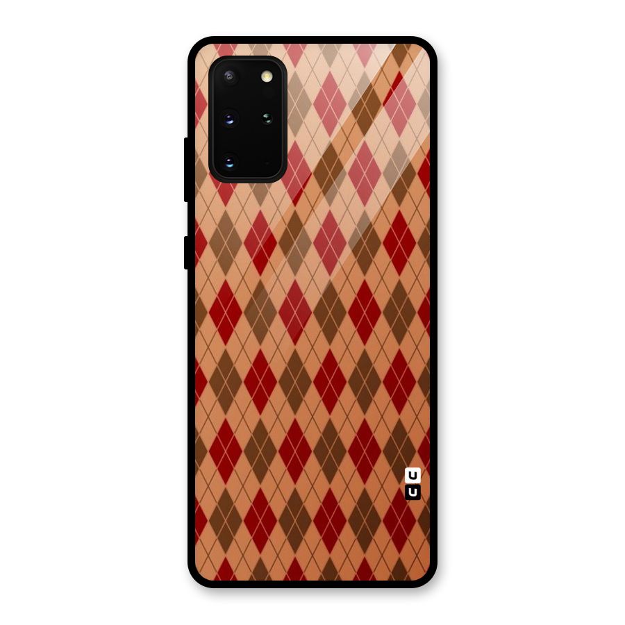 Tiny Checks Diamond Glass Back Case for Galaxy S20 Plus