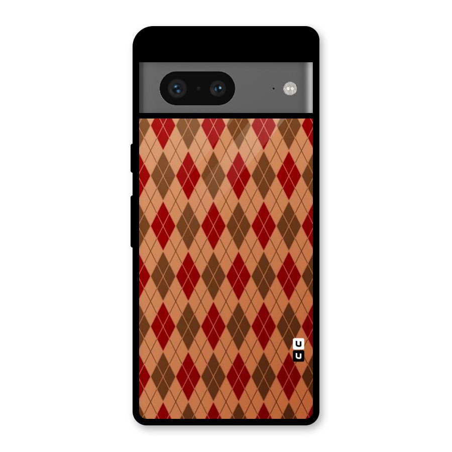 Tiny Checks Diamond Glass Back Case for Google Pixel 7