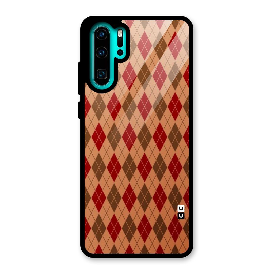 Tiny Checks Diamond Glass Back Case for Huawei P30 Pro
