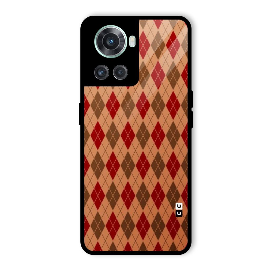 Tiny Checks Diamond Glass Back Case for OnePlus 10R