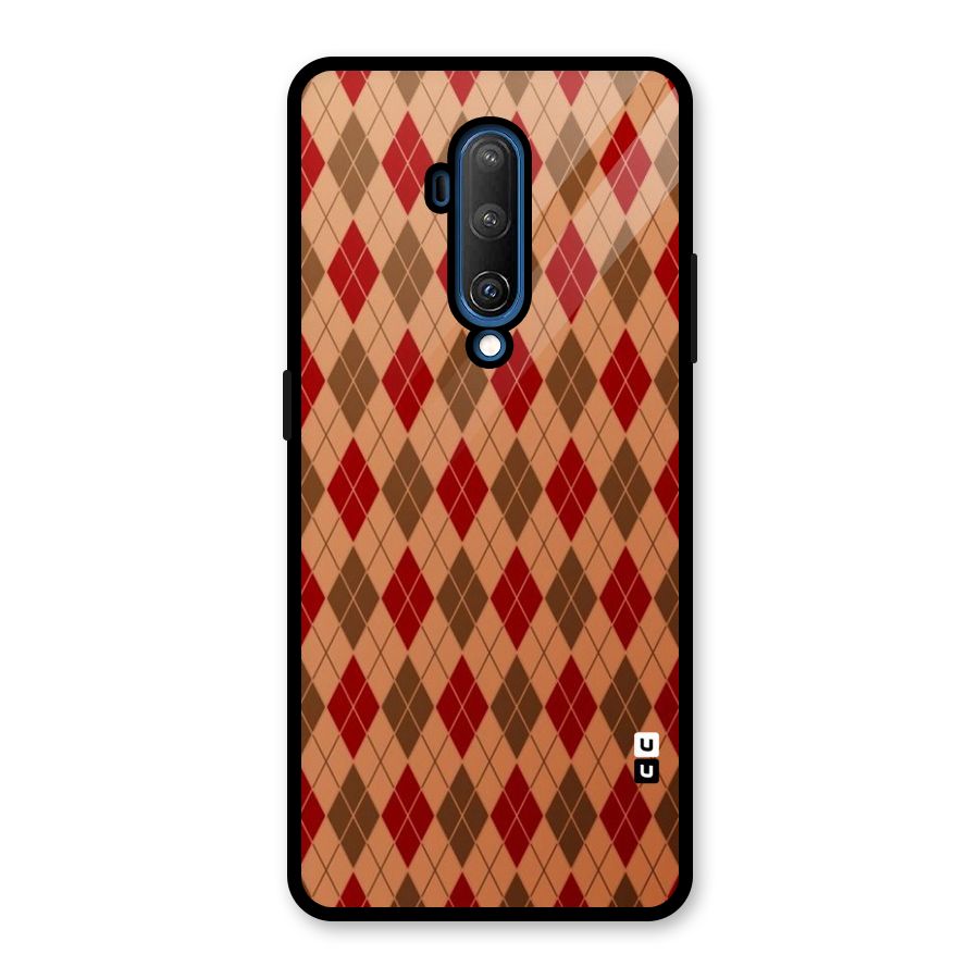 Tiny Checks Diamond Glass Back Case for OnePlus 7T Pro